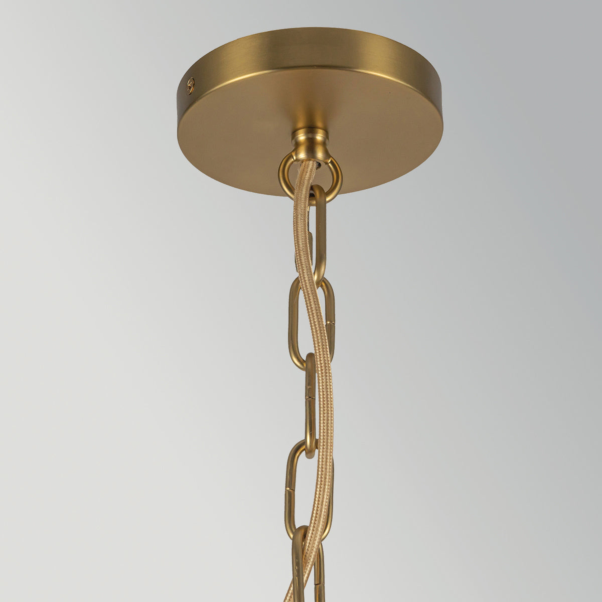 Alora Mood Kai small pendant brushed gold canopy and chain detail
