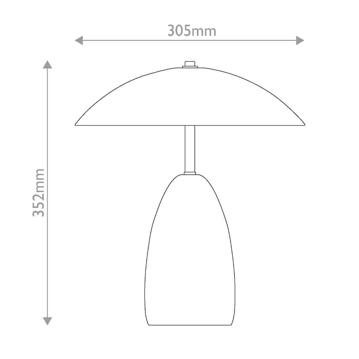 Poppy Dimmable LED Table Lamp in Cerulean Blue