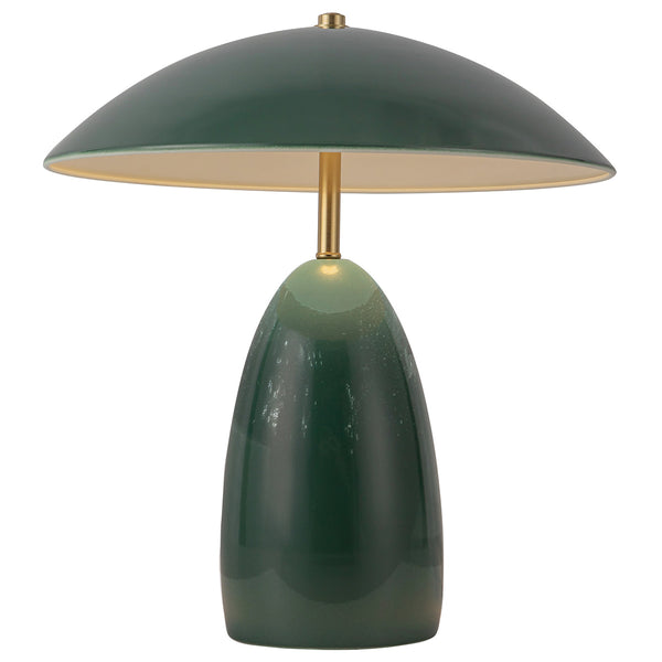 Poppy Dimmable LED Table Lamp in Pine Green