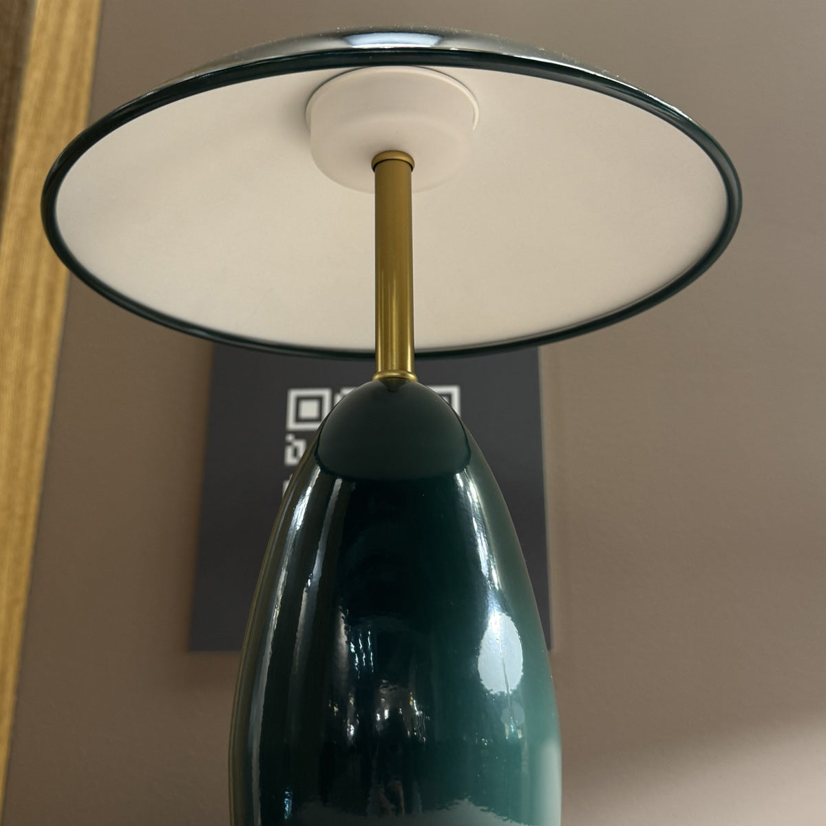 Poppy Dimmable LED Table Lamp in Pine Green