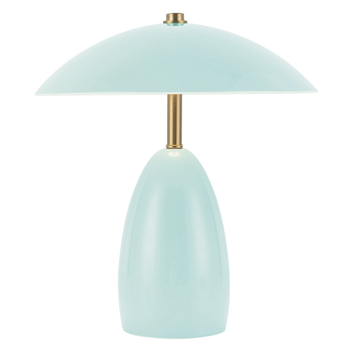 Poppy 12v LED Rechargeable Small Table Lamp in Cerulean Blue