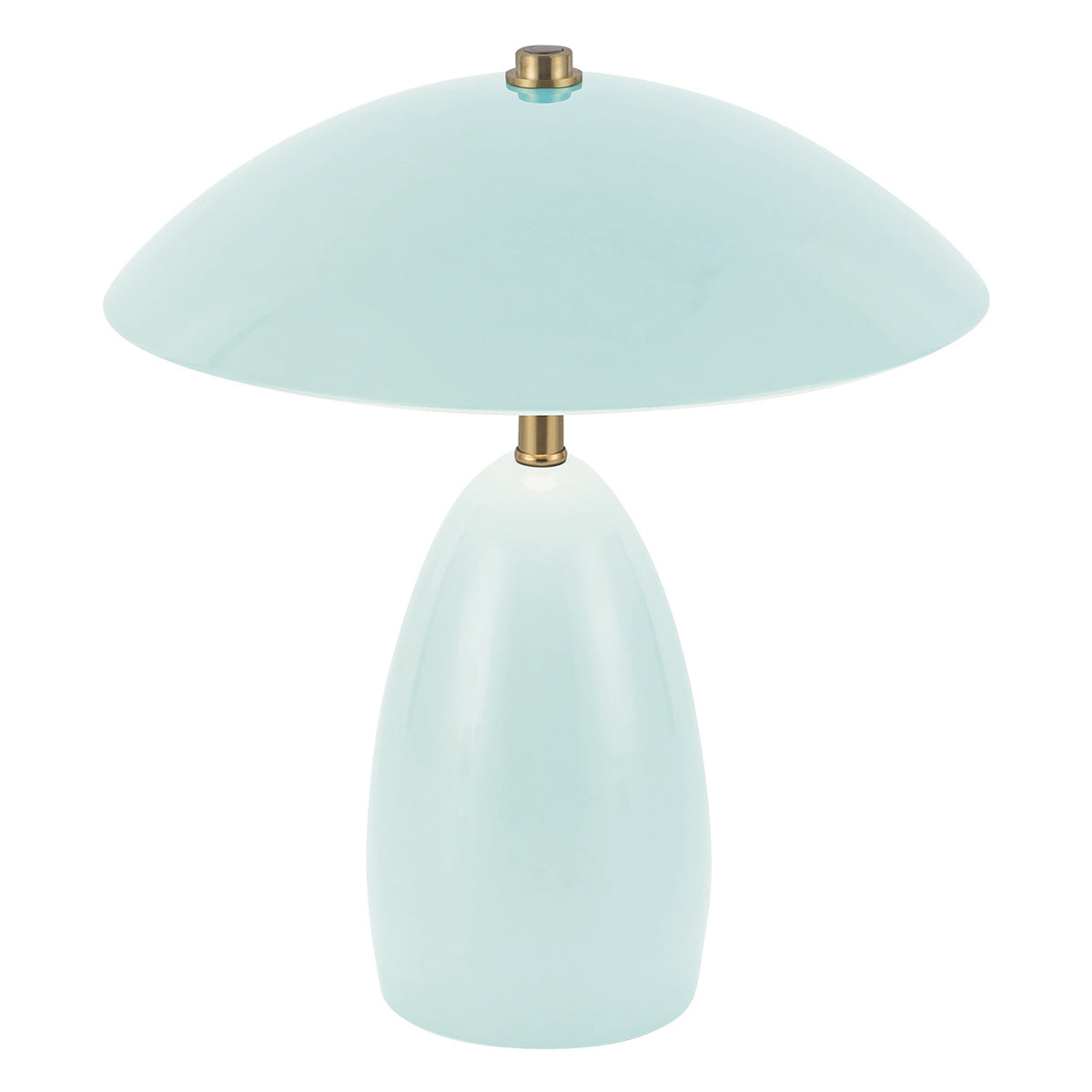 Poppy 12v LED Rechargeable Small Table Lamp in Cerulean Blue