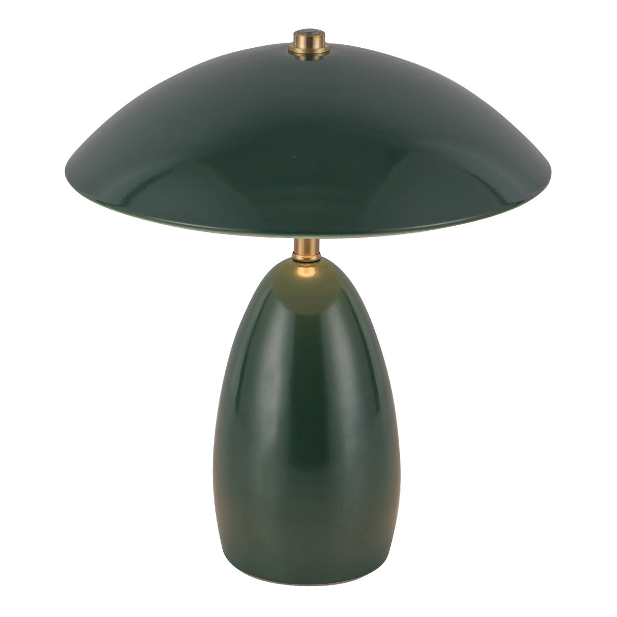 Poppy 12v LED Rechargeable Small Table Lamp in Pine Green
