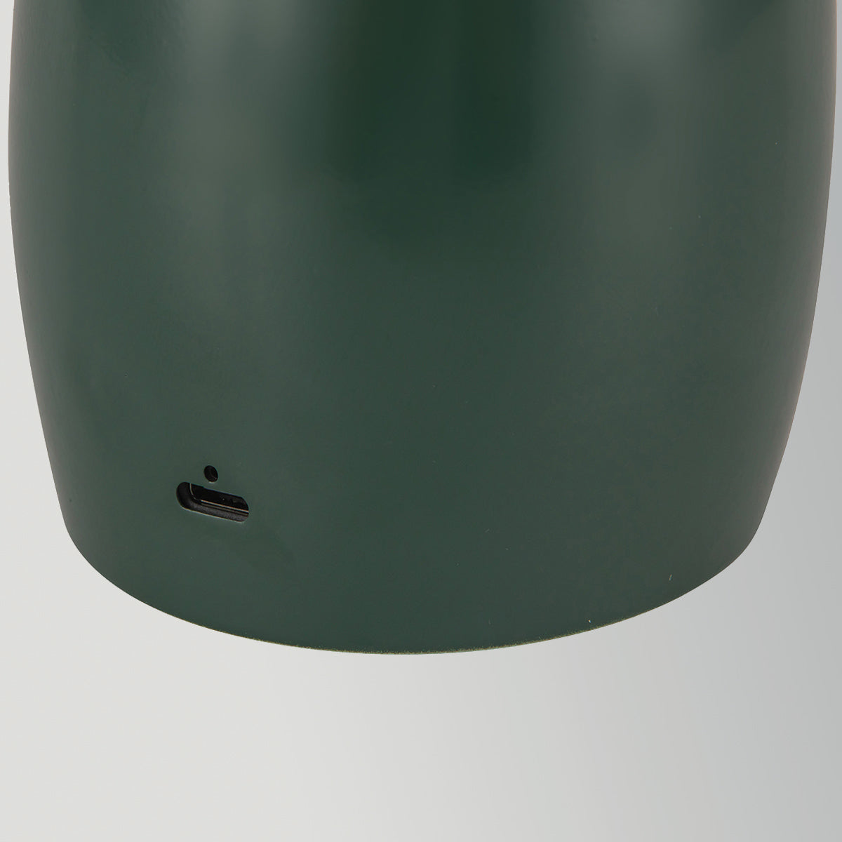 Poppy 12v LED Rechargeable Small Table Lamp in Pine Green