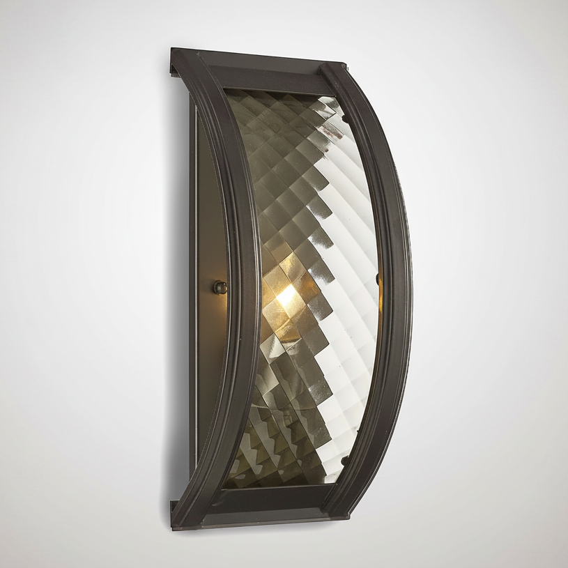 Asia Wall Light in Oiled Bronze with Clear Glass