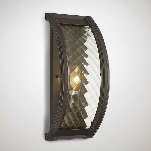 Asia Wall Light in Oiled Bronze with Clear Glass