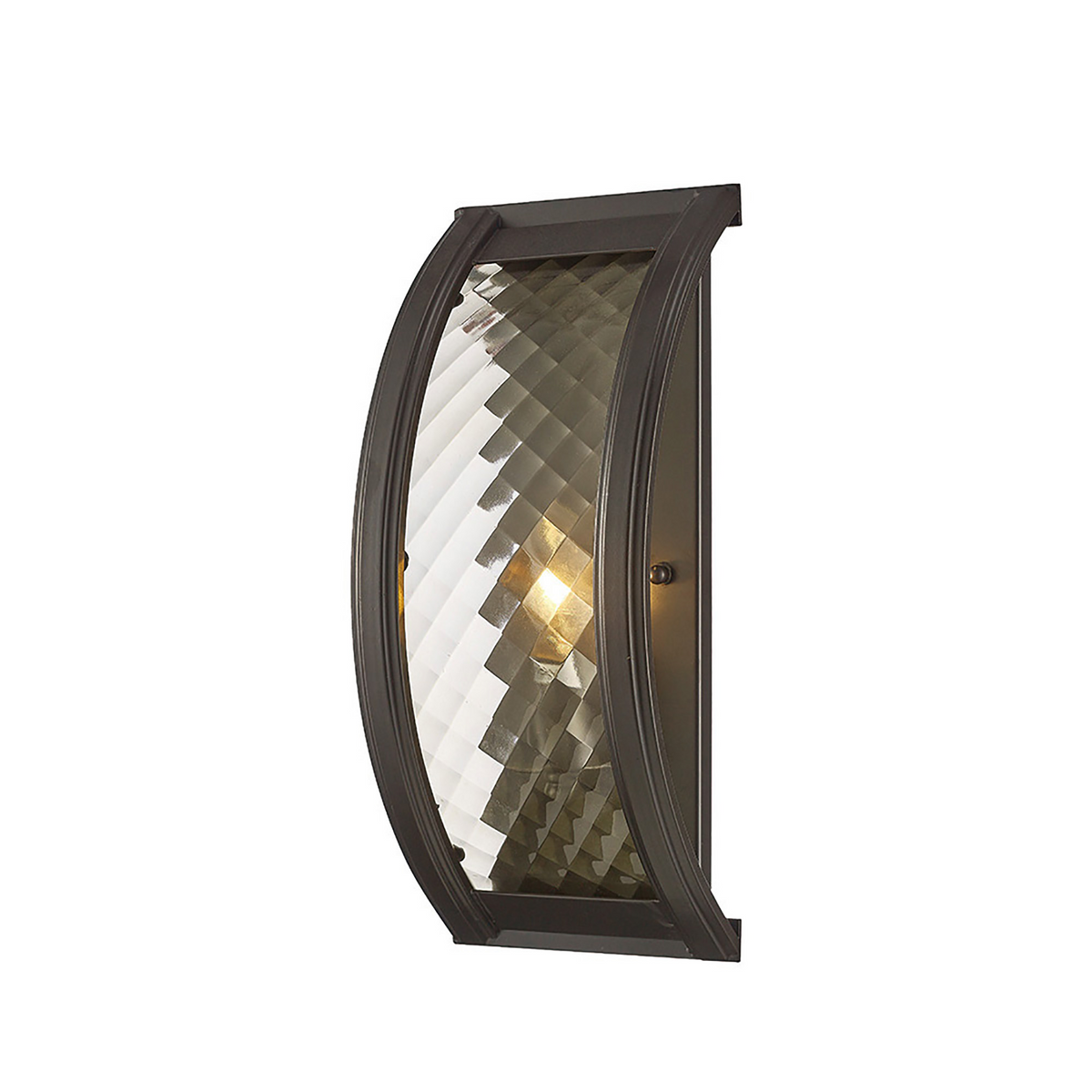 Asia Wall Light in Oiled Bronze with Clear Glass