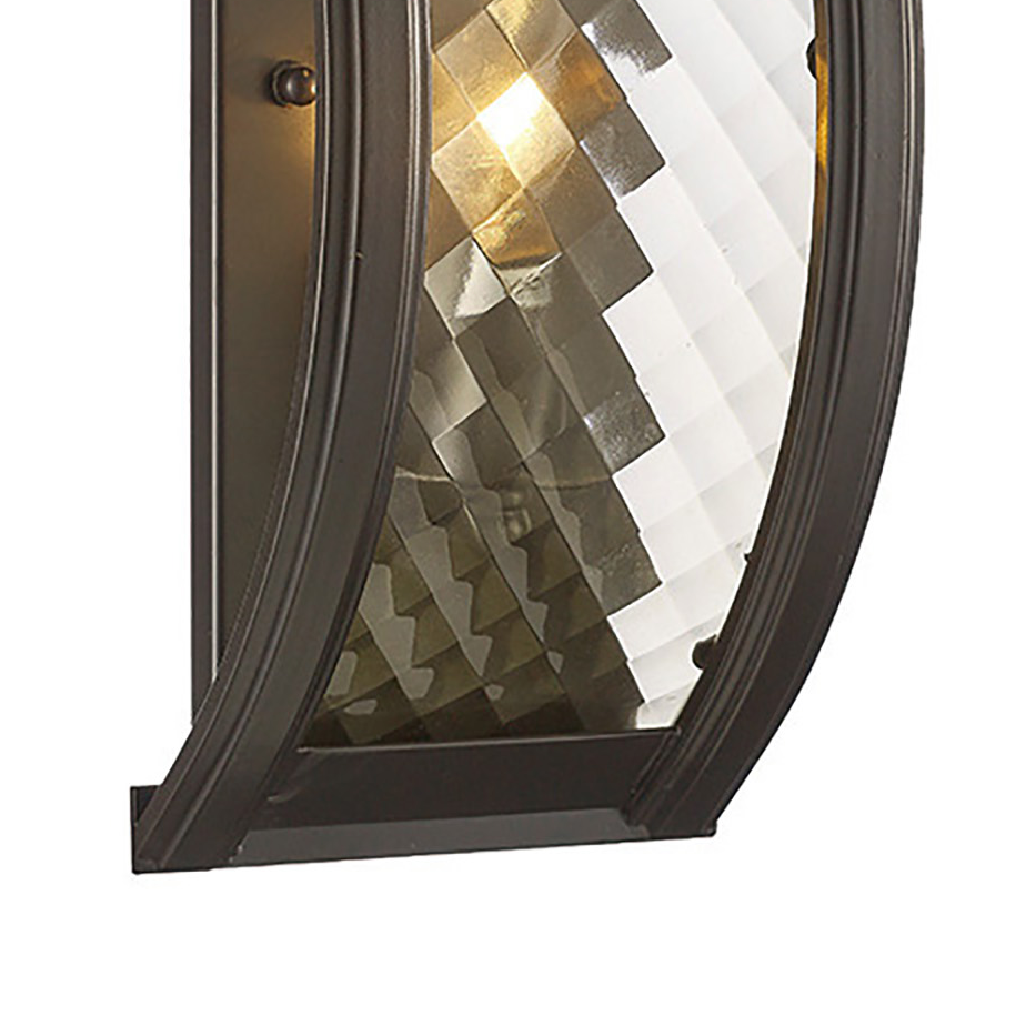 Asia Wall Light in Oiled Bronze with Clear Glass