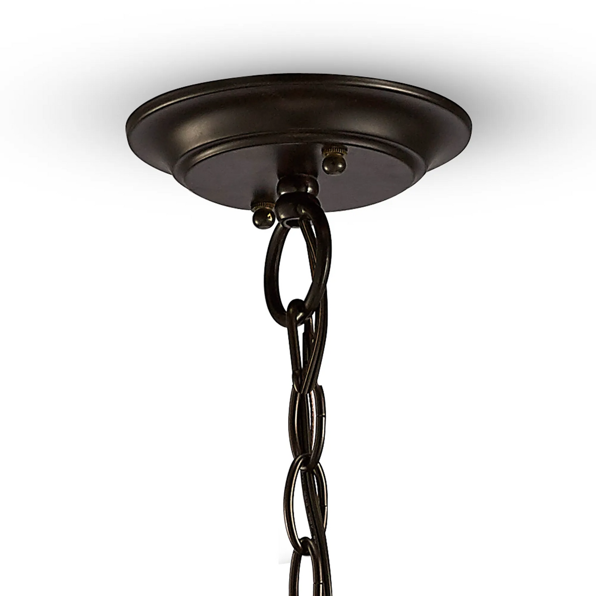 Asia 3 Light Pendant or Semi Flush in Oiled Bronze with Clear Glass