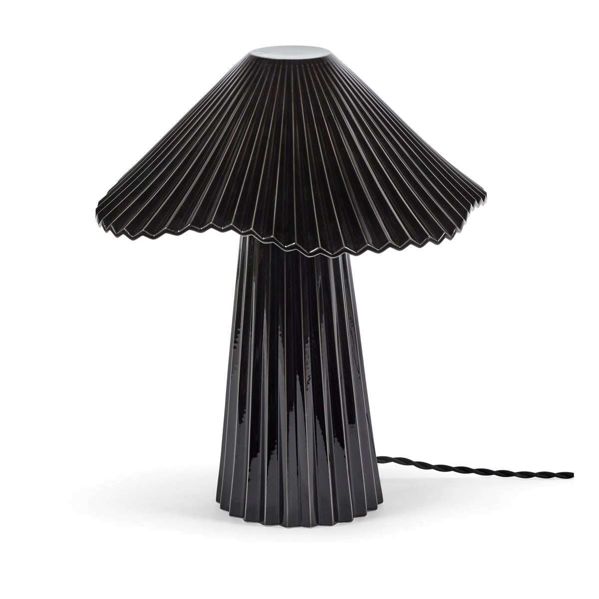 Uala Small Porcelain Table Lamp In Black & White