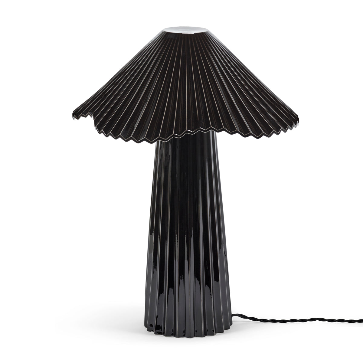 Uala Large Porcelain Table Lamp In Black & White