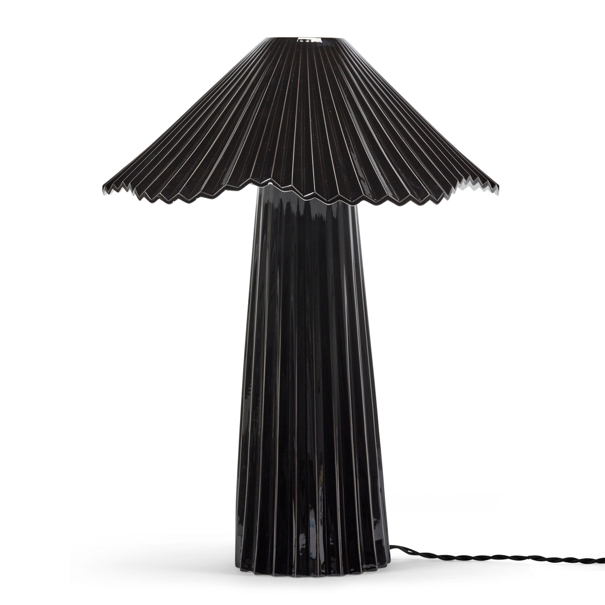 Uala Large Porcelain Table Lamp In Black & White