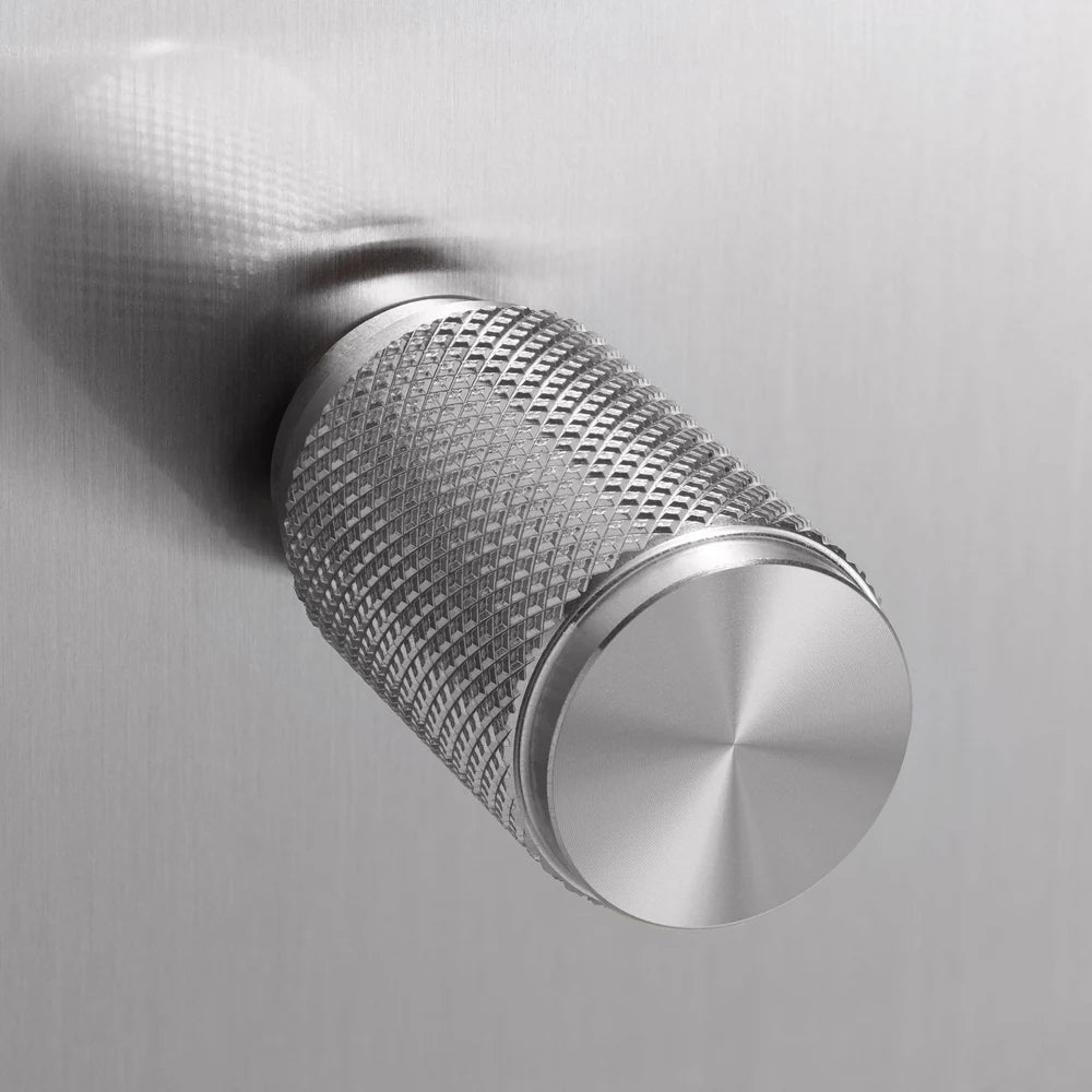 Cross Cut Knurled Dimmer Detail Kit in Steel