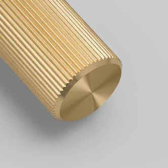 Linear Knurled Dimmer Detail Kit in Brass