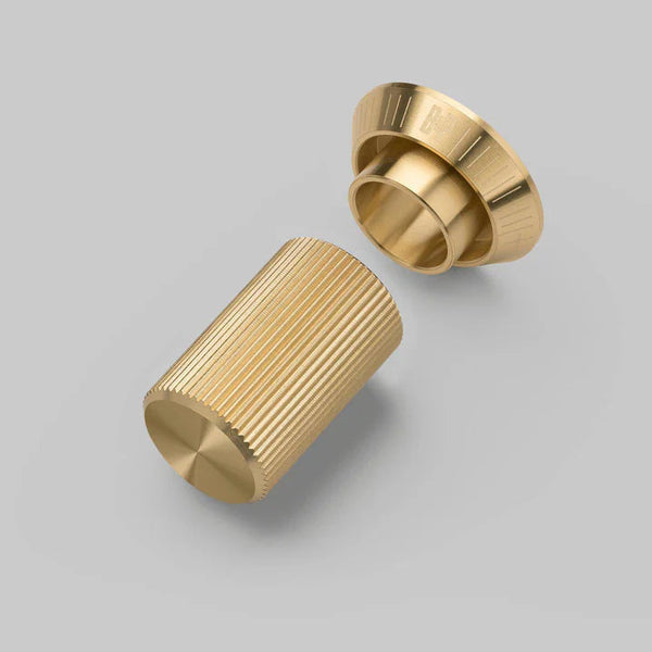 Linear Knurled Dimmer Detail Kit in Brass