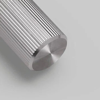 Linear Knurled Dimmer Detail Kit in Steel