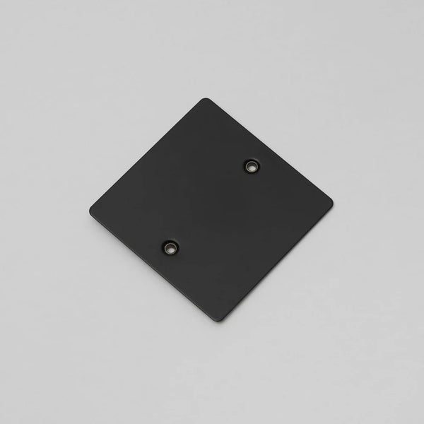 One Gang Blank Wall Plate in Black