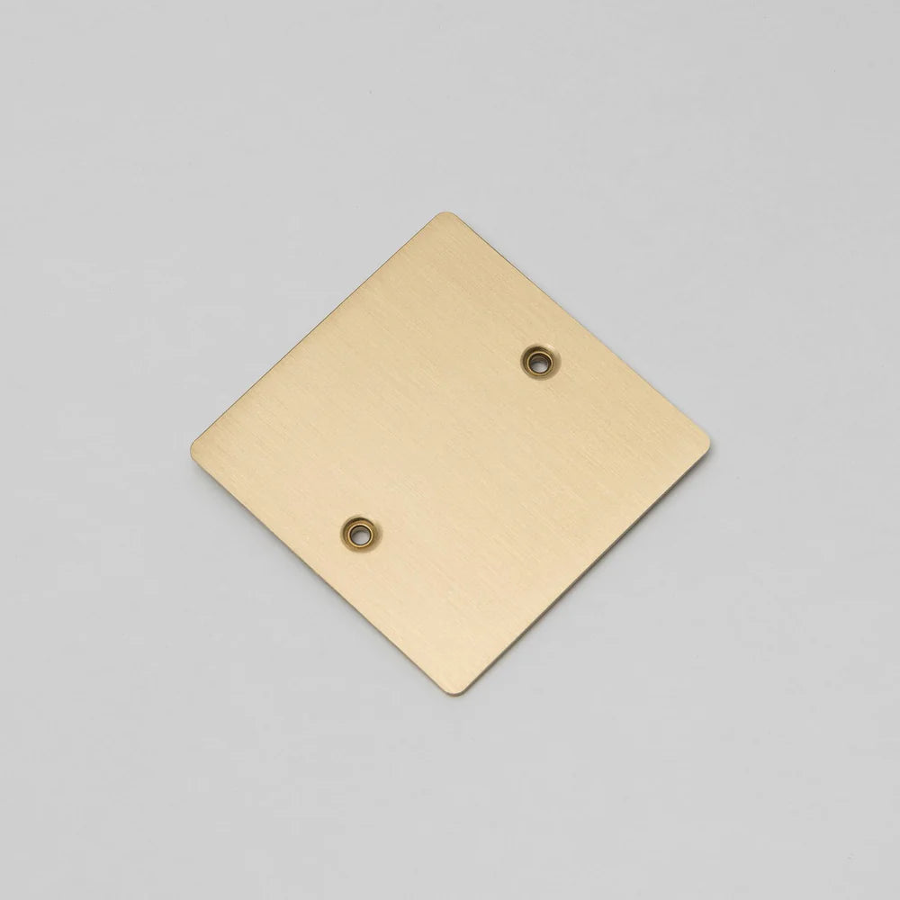 One Gang Blank Wall Plate in Brass