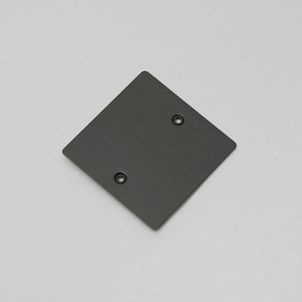 One Gang Blank Wall Plate in Smoked Bronze