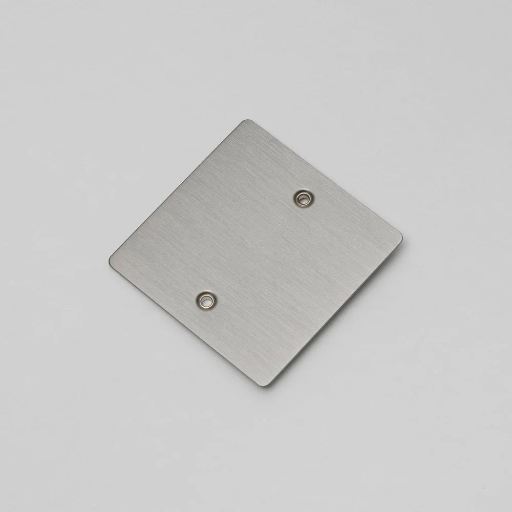 One Gang Blank Wall Plate in Steel