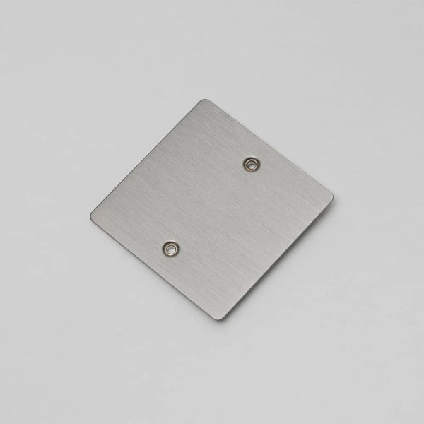 One Gang Blank Wall Plate in Steel