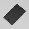 Two Gang Blank Wall Plate in Black