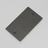 Two Gang Blank Wall Plate in Smoked Bronze