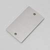 Two Gang Blank Wall Plate in Steel