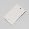 Two Gang Blank Wall Plate in White