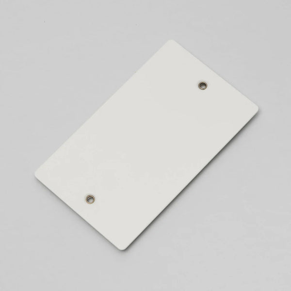 Two Gang Blank Wall Plate in White