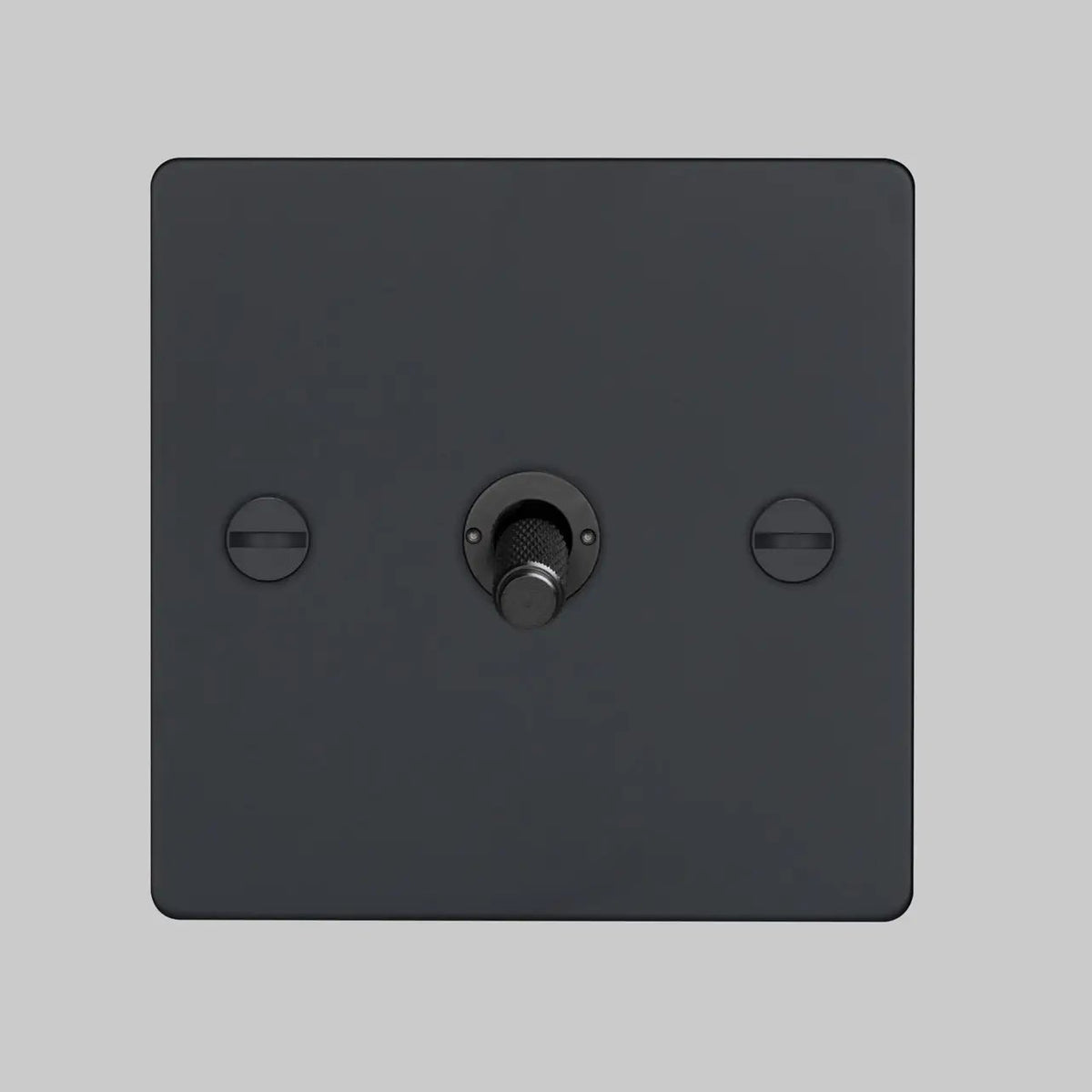 One Gang 3 Way Intermediate Light Switch in Black with Knurled Toggle