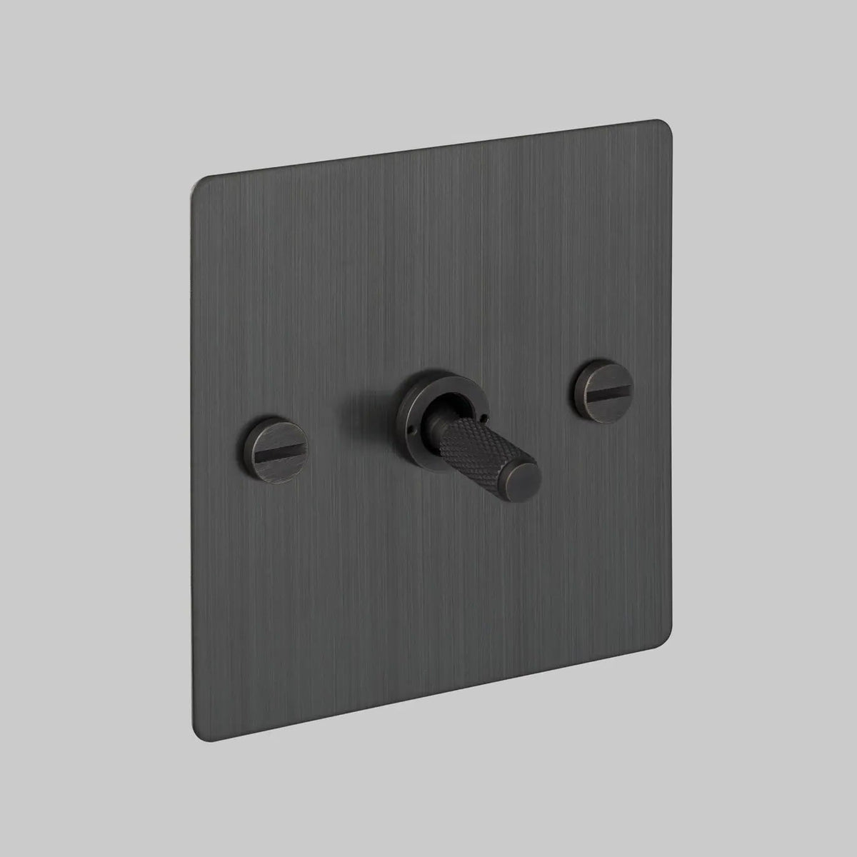 One Gang 3 Way Intermediate Light Switch in Smoked Bronze with Knurled Toggle