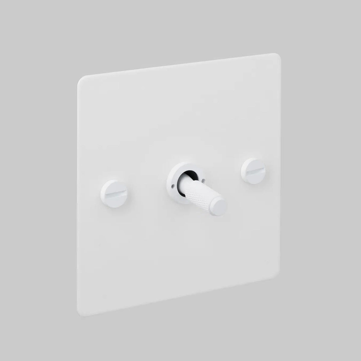 One Gang 3 Way Intermediate Light Switch in White with Knurled Toggle