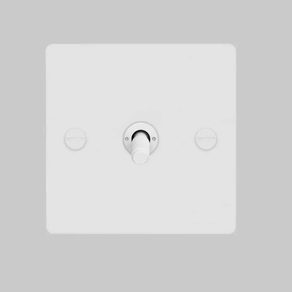 One Gang 3 Way Intermediate Light Switch in White with Knurled Toggle
