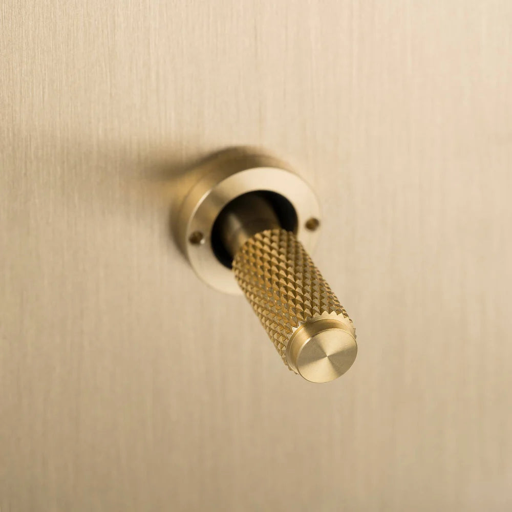 Cross Cut Knurled Toggle Detail Kit in Brass