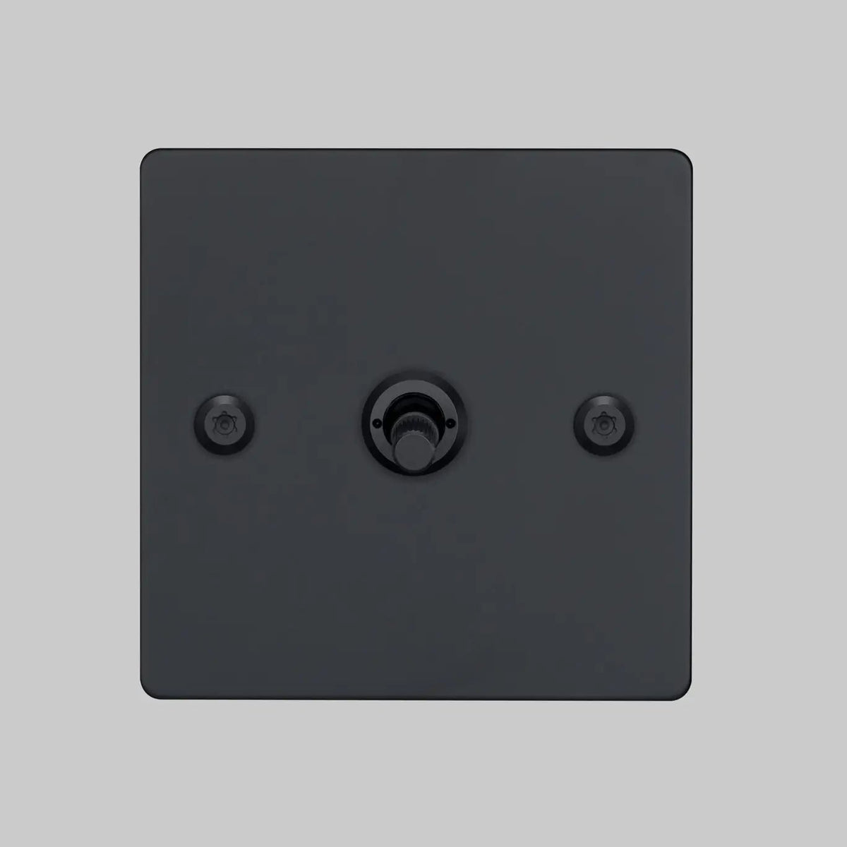 One Gang 3 Way Intermediate Light Switch in Black with Linear Knurled Toggle