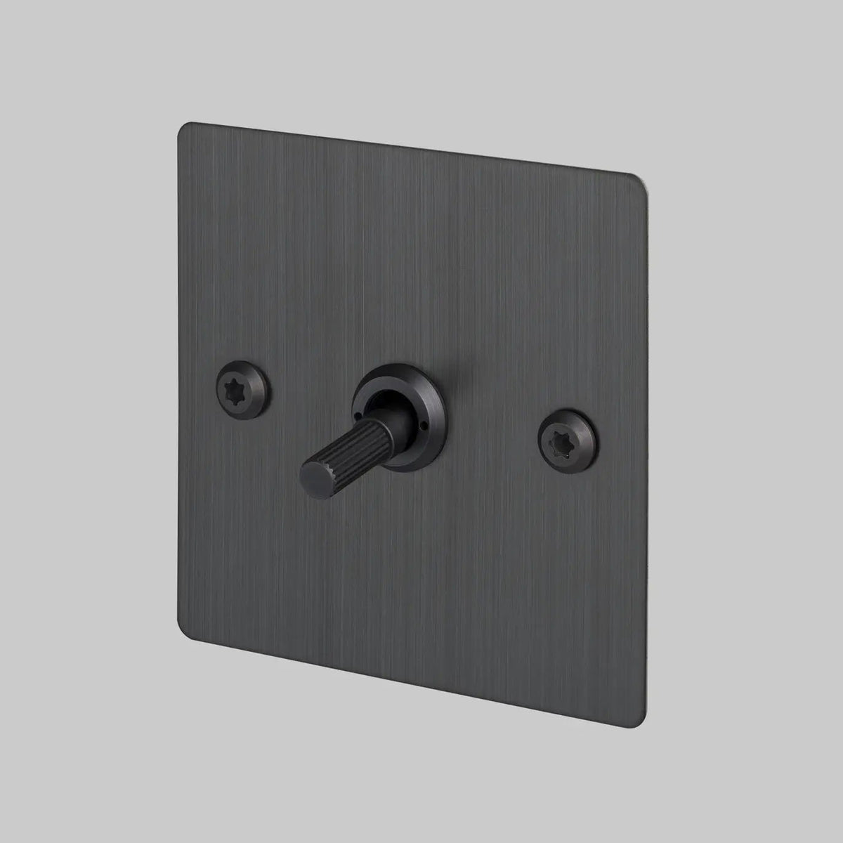 One Gang 3 Way Intermediate Light Switch in Smoked Bronze with Linear Knurled Toggle