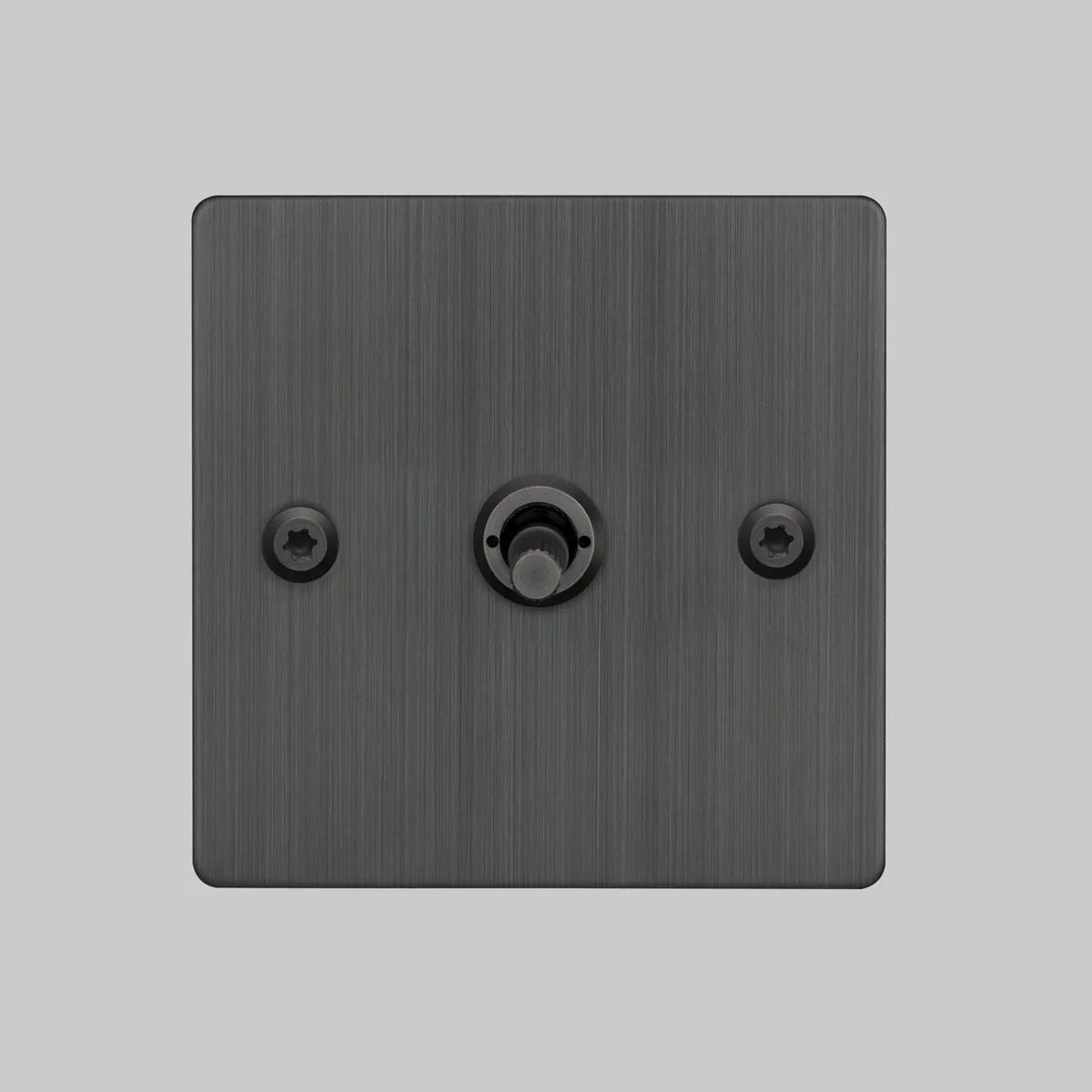 One Gang 3 Way Intermediate Light Switch in Smoked Bronze with Linear Knurled Toggle