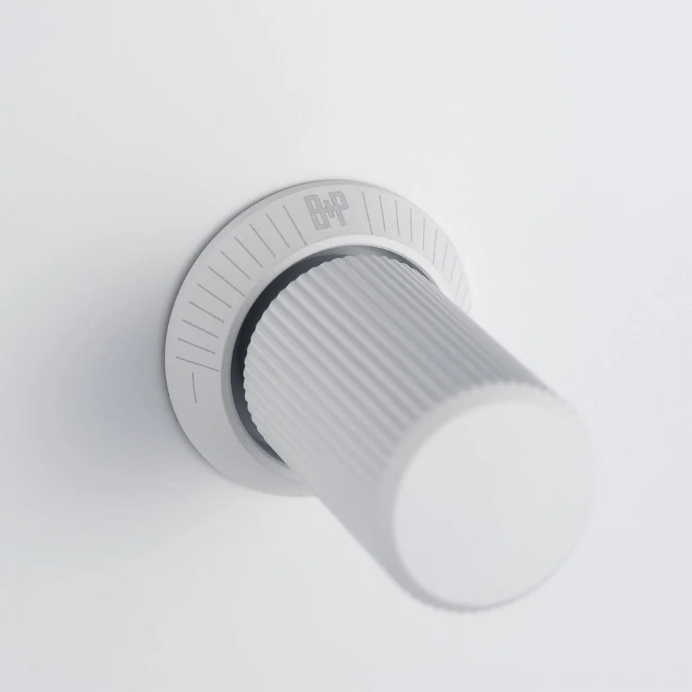 Linear Knurled Dimmer Detail Kit in White