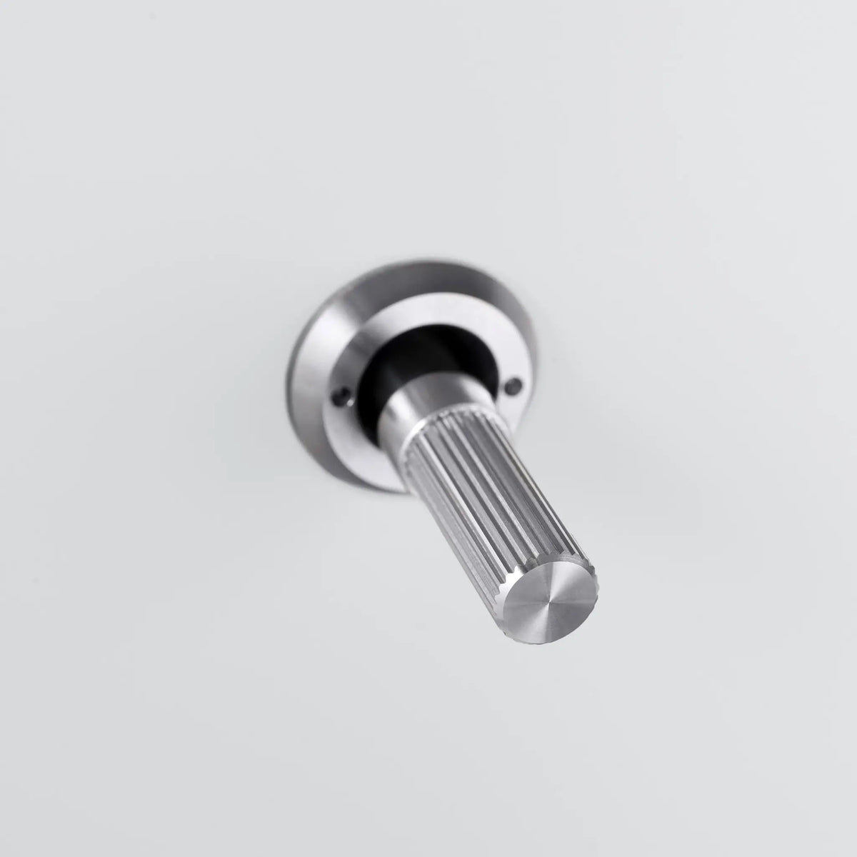 Buster and Punch steel linear knurled toggle switch on white plate