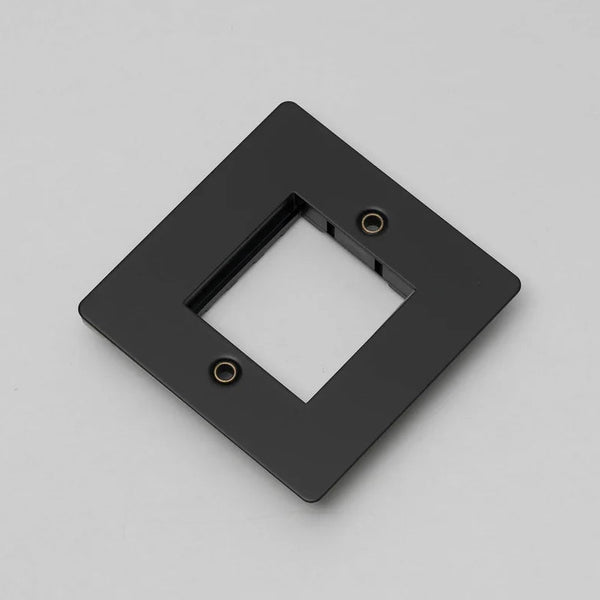 One Gang Wall Plate for Single 45mm Module in Black