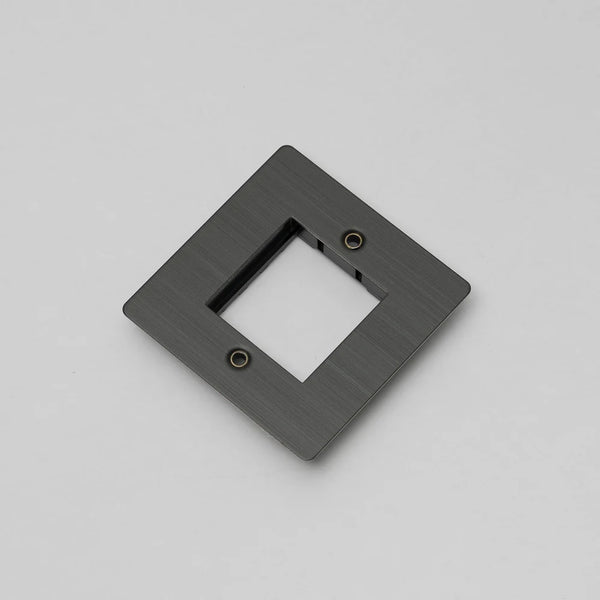 One Gang Wall Plate for Single 45mm Module in Smoked Bronze