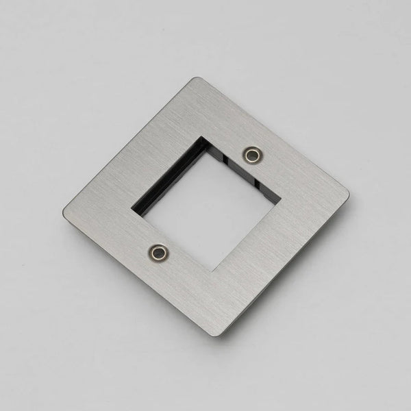 One Gang Wall Plate for Single 45mm Module in Steel