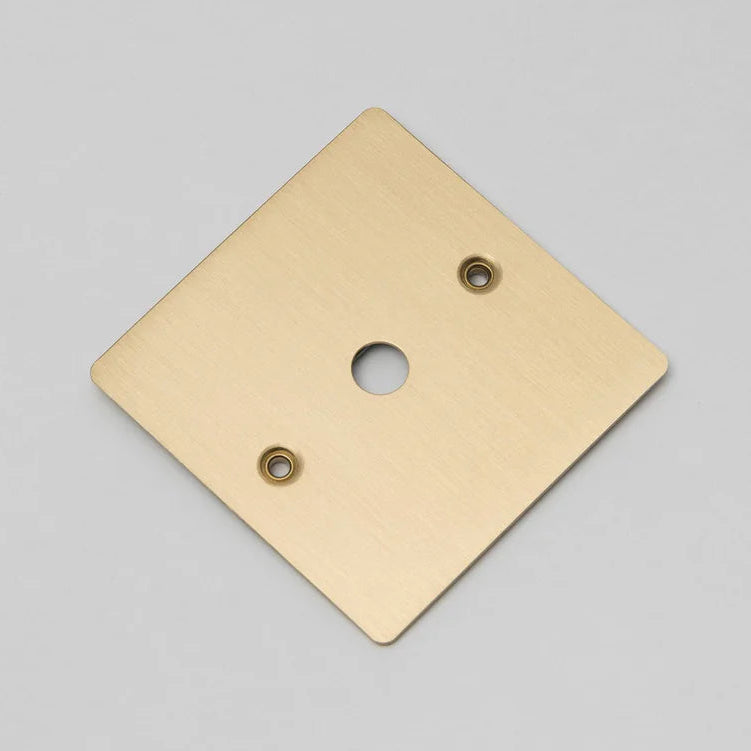 One Gang Wall Plate for 1 Dimmer or Toggle Switch in Brass