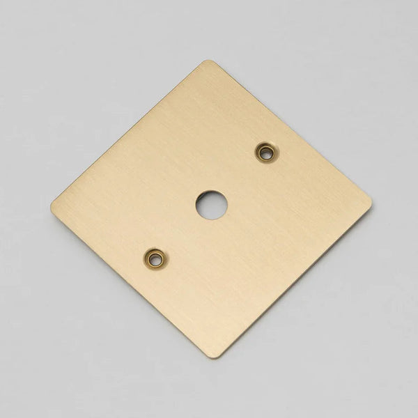 One Gang Wall Plate for 1 Dimmer or Toggle Switch in Brass