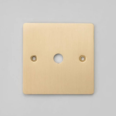 One Gang Wall Plate for 1 Dimmer or Toggle Switch in Brass