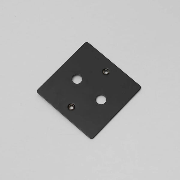 One Gang Wall Plate for 2 Dimmer Switches Only in Black