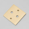 One Gang Wall Plate for 2 Dimmer Switches Only in Brass