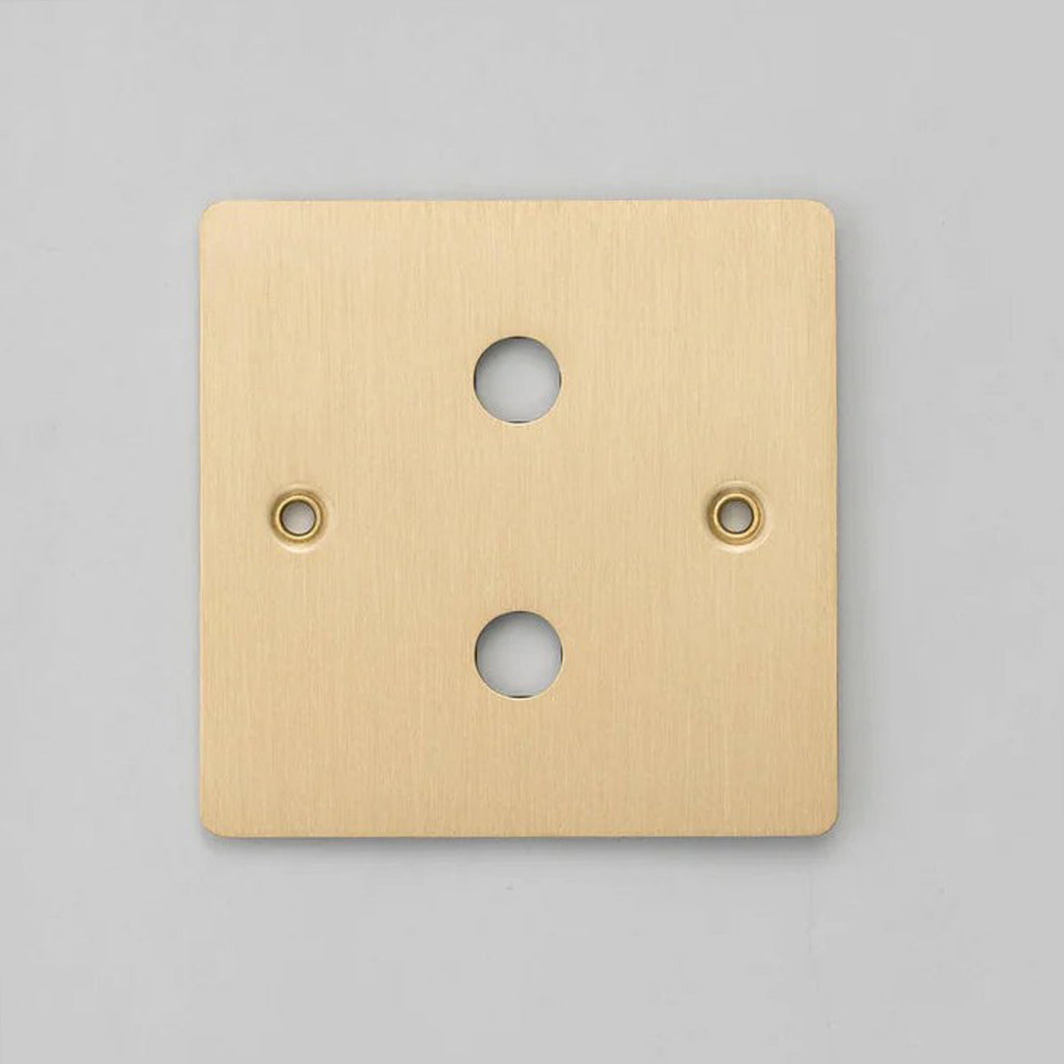 One Gang Wall Plate for 2 Dimmer Switches Only in Brass