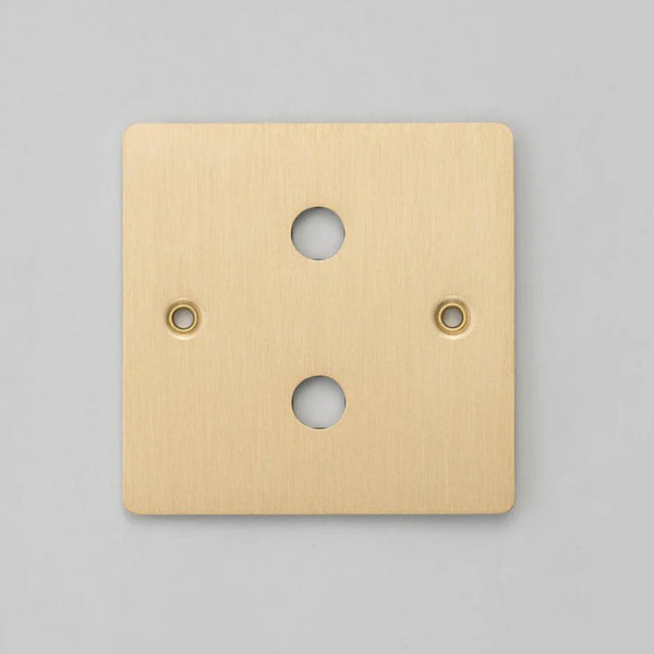 One Gang Wall Plate for 2 Dimmer Switches Only in Brass